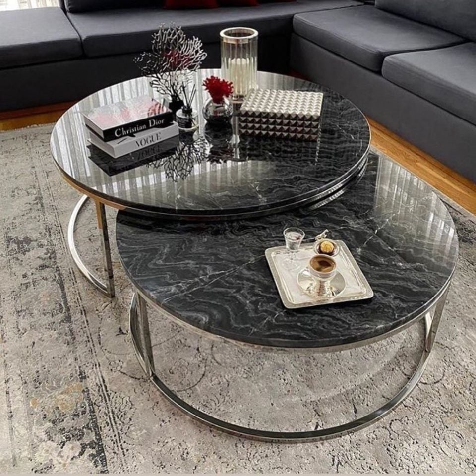 Paslanmaz Parlak Orta Sehpa